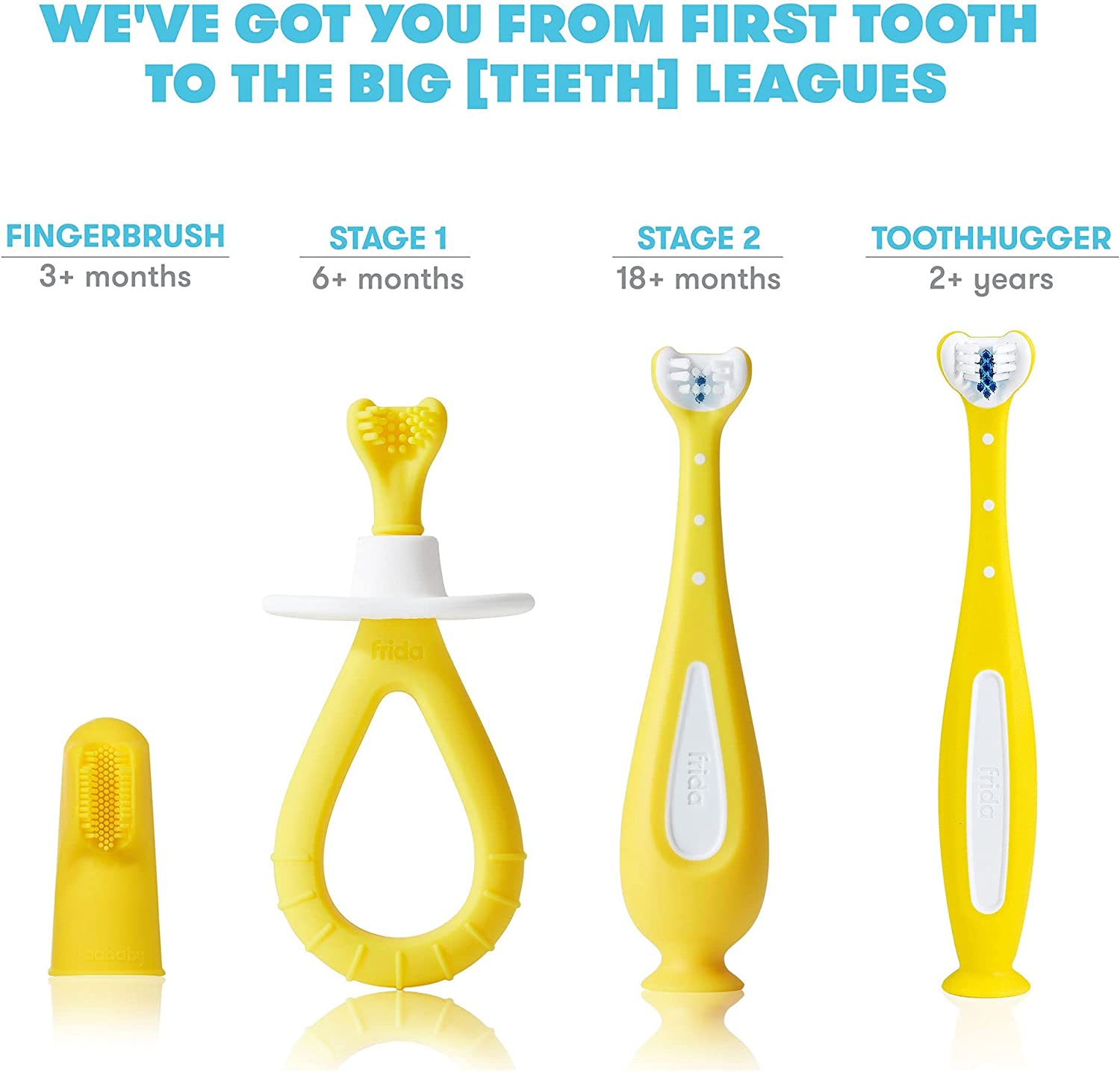 Frida Baby Grow With Me Training Toothbrush Set | Infant To Toddler Frida Baby Yallatoys