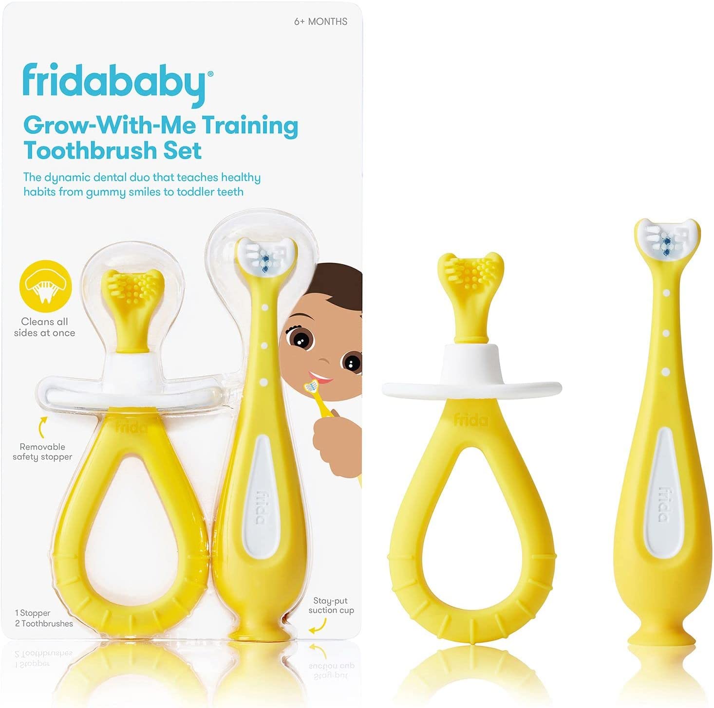 Frida Baby Grow With Me Training Toothbrush Set | Infant To Toddler Frida Baby Yallatoys