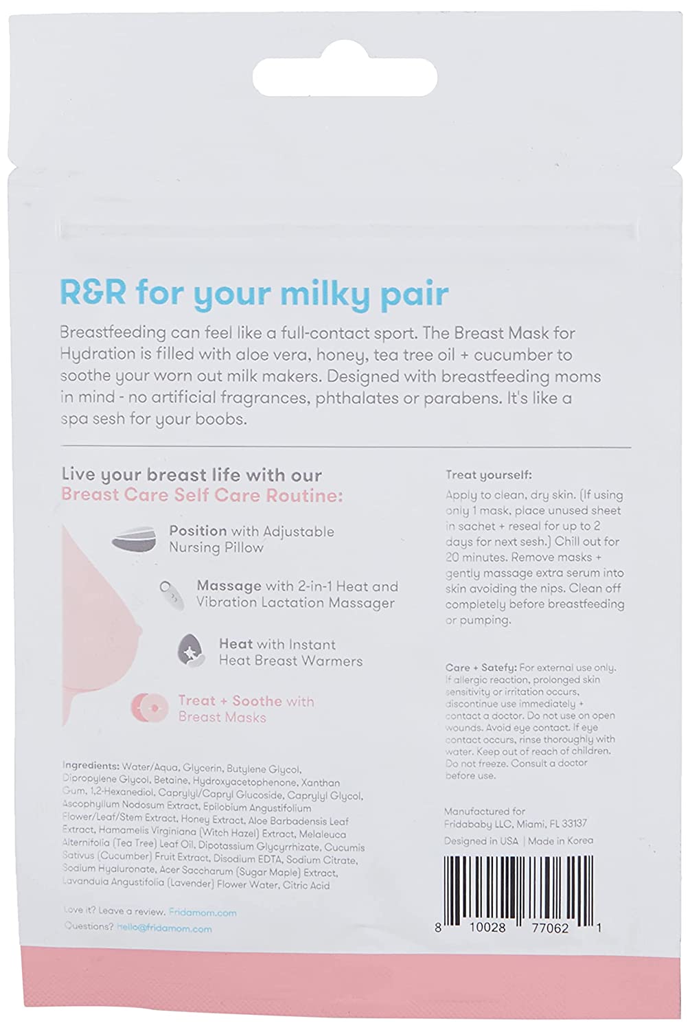 Frida Mom Breast Mask For Hydration Frida Mom Yallatoys