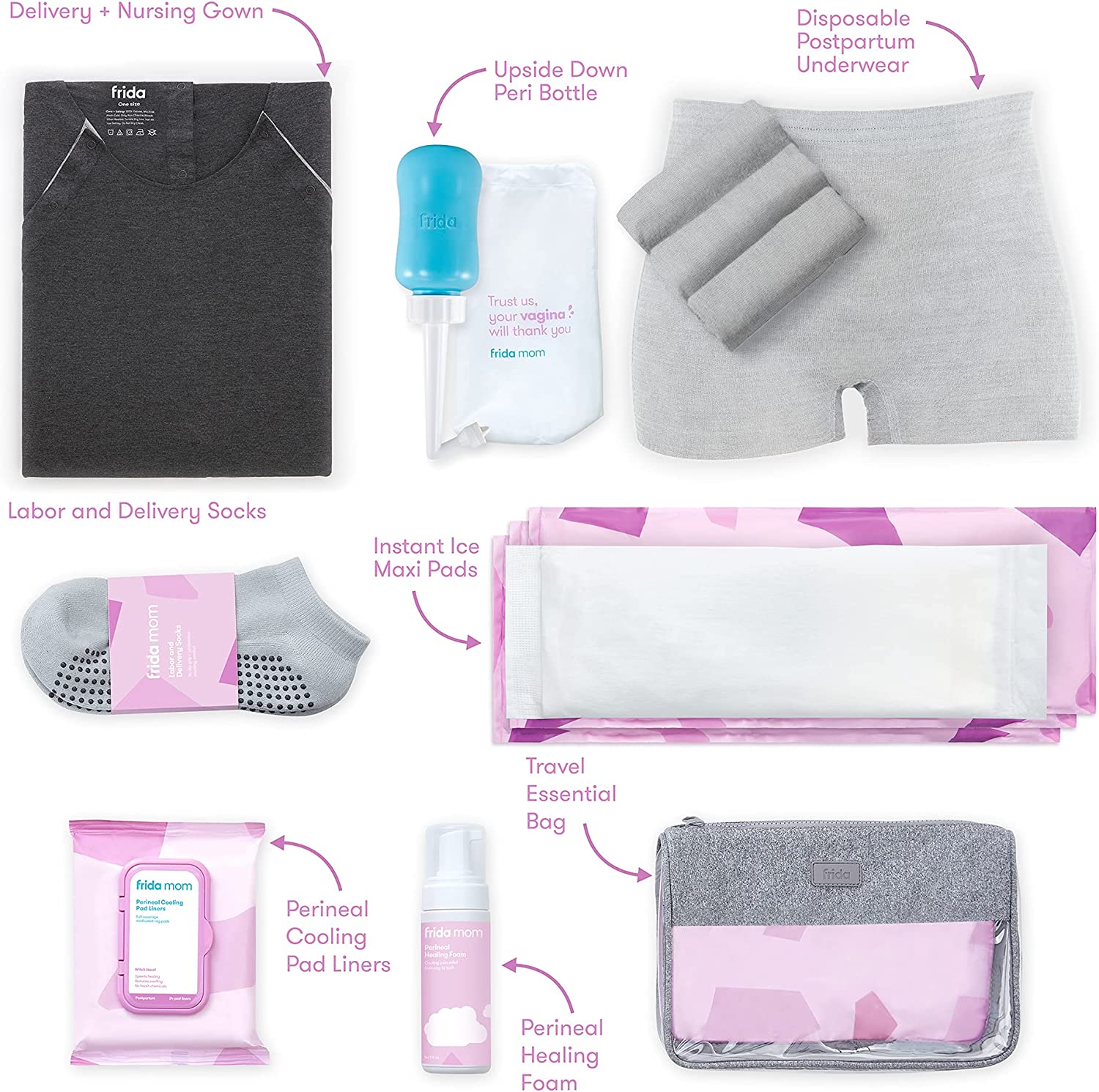 Frida Mom Hospital Kit Labor And Delivery + Postpartum Recovery Kit Frida Mom Yallatoys