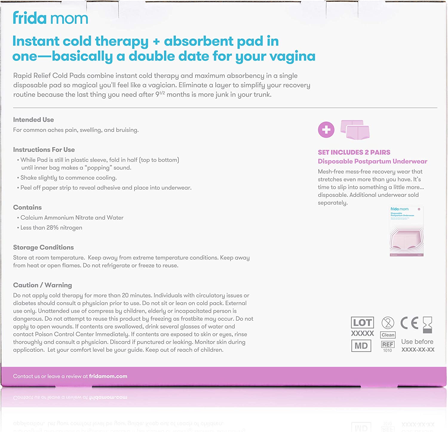 Frida Mom Instant Ice Maxi Cooling Pads By Frida Frida Mom Yallatoys