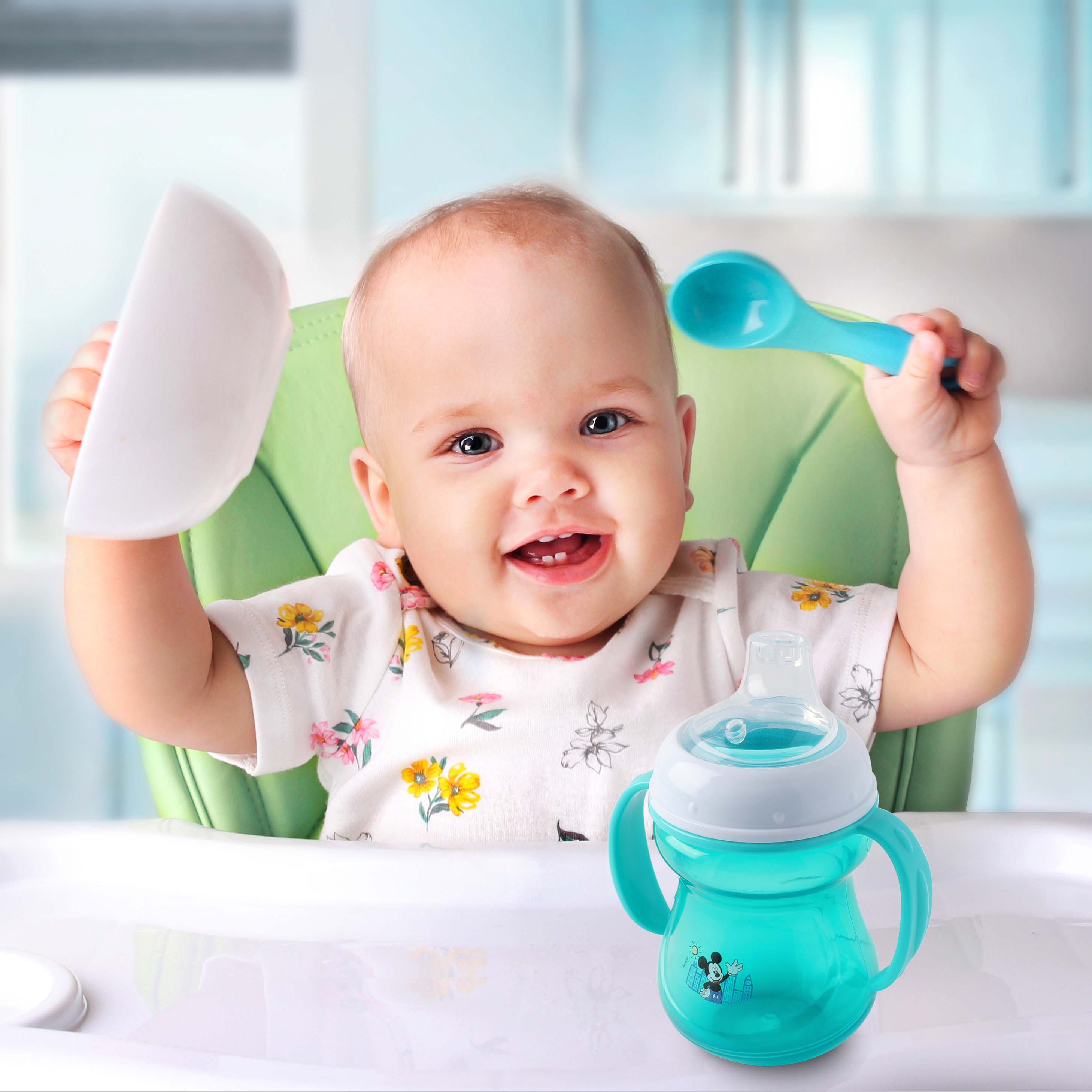 Disney Baby Spout Cup With Handle 12 Months+  230Ml  Mickey Mouse Disney Yallatoys