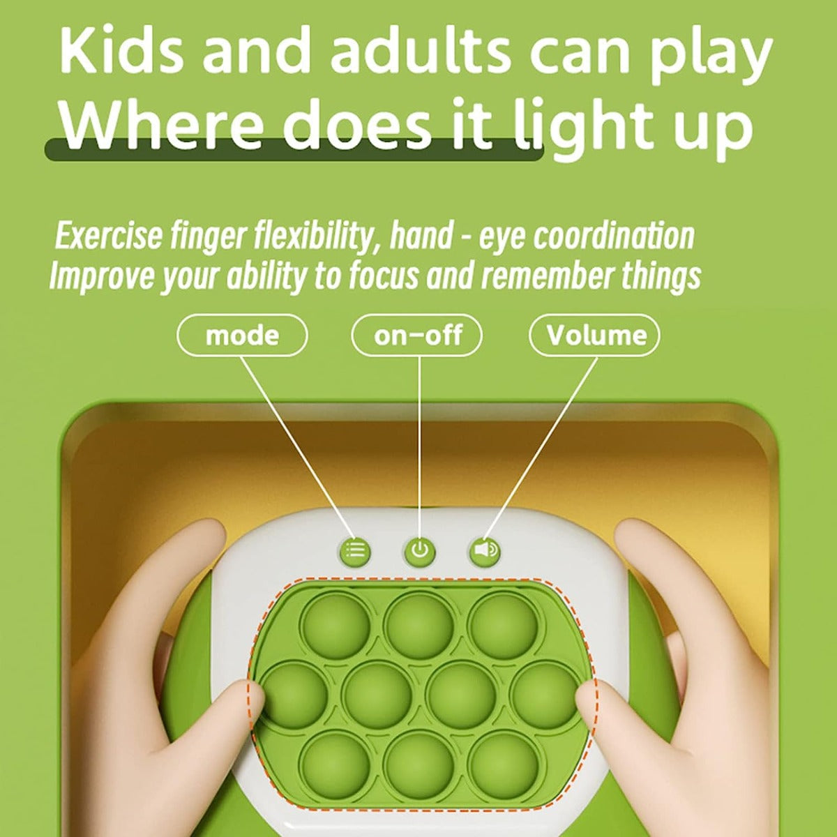 Buy Pop it Speed Push the Game machine Green | Yallatoys.com