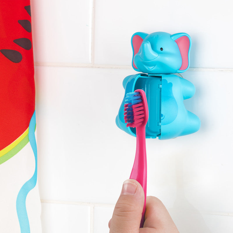 Flipper Fun Animal Elephant Toothbrush Cover and Toothbrush Combo Pack Flipper Yallatoys