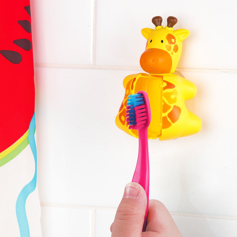 Flipper Fun Animal Giraffe Toothbrush Cover and Toothbrush Combo Pack Flipper Yallatoys