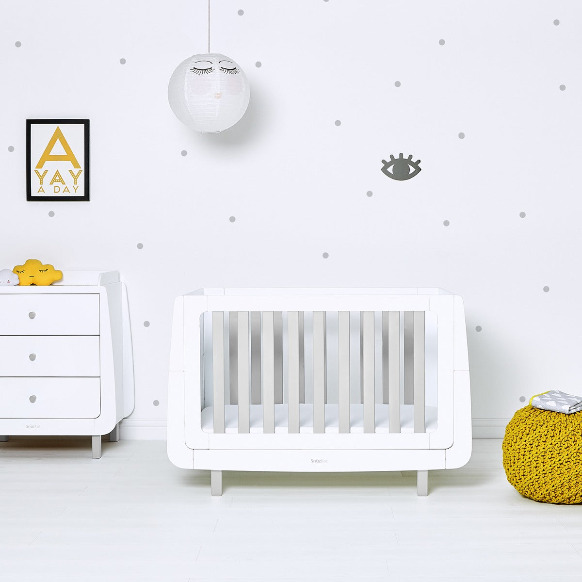 Snuz  Kot Mode Cot Bed Grey Snuz Yallatoys