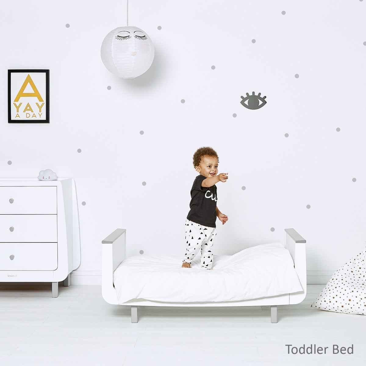 Snuz  Kot Mode Cot Bed Grey Snuz Yallatoys