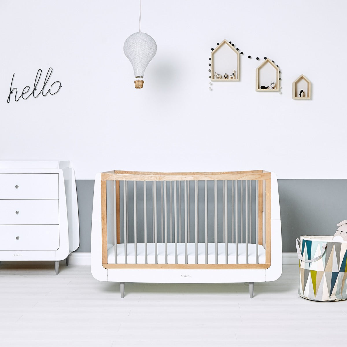 Snuz  Kot Skandi Cot Bed â€“ Grey Snuz Yallatoys