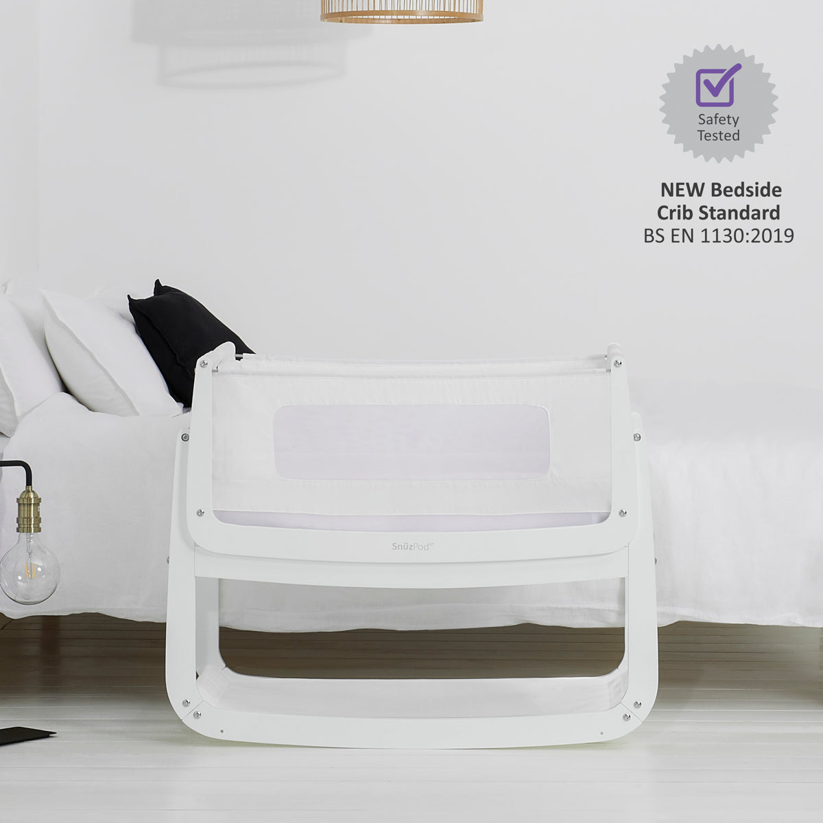 Snuz  Pod4 Bedside Crib White Snuz Yallatoys