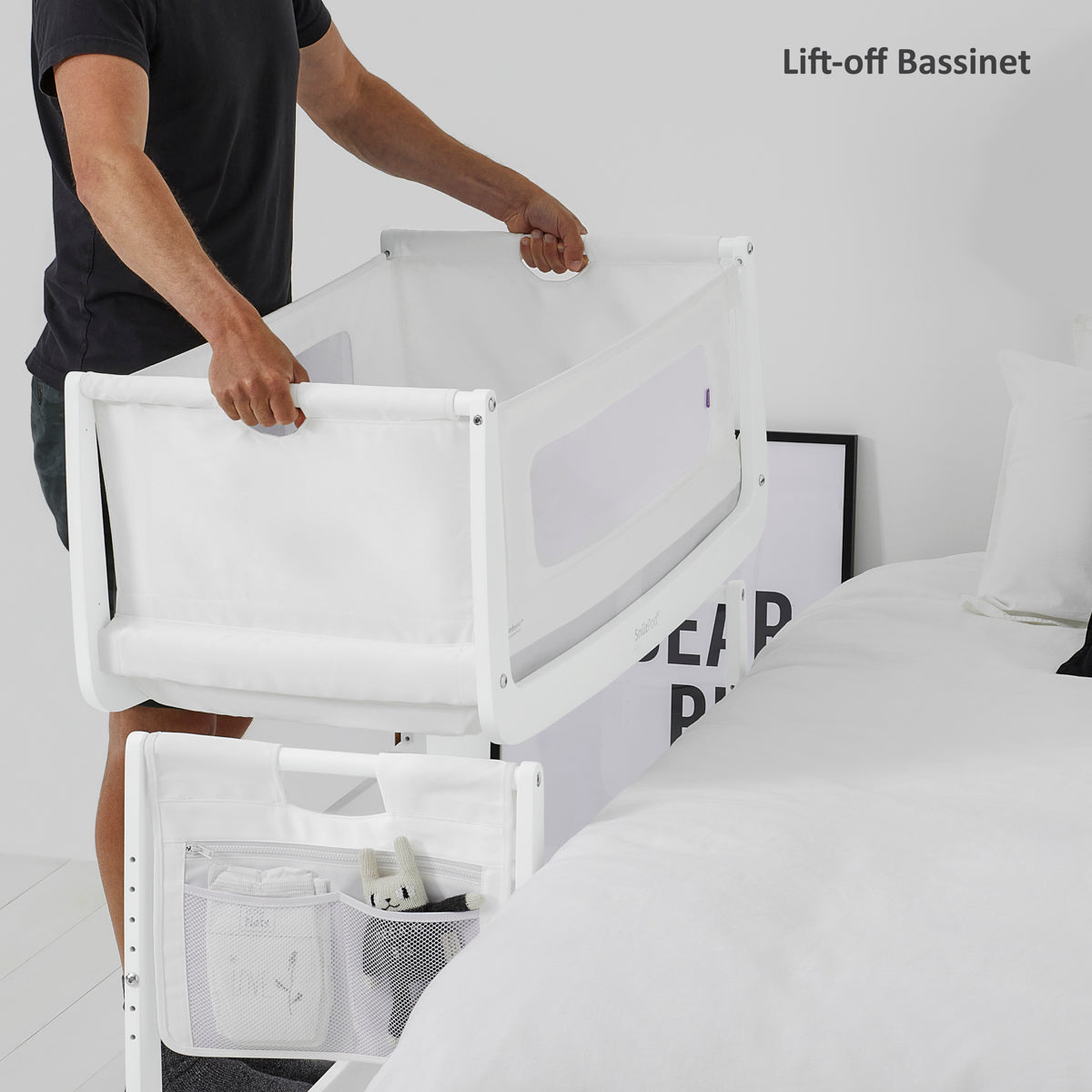 Snuz  Pod4 Bedside Crib White Snuz Yallatoys