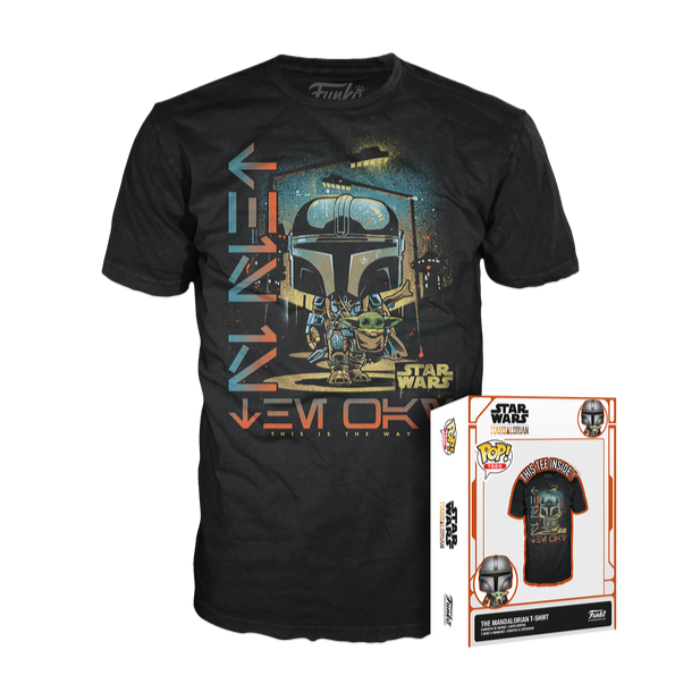 Buy Funko Boxed Tee Star Wars Mandalorian Mando and The Child | Yallatoys.com