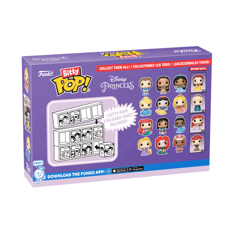 Buy Funko Pop Bitty Disney Disney Princesses Belle 4pack | Yallatoys.com
