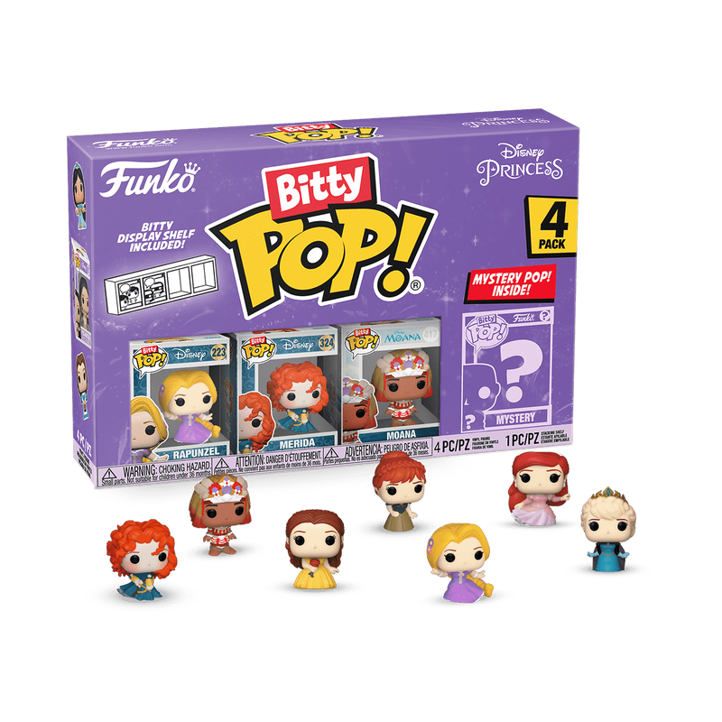 Buy Funko Pop Bitty Disney Disney Princesses Rapunzel 4pack | Yallatoys.com