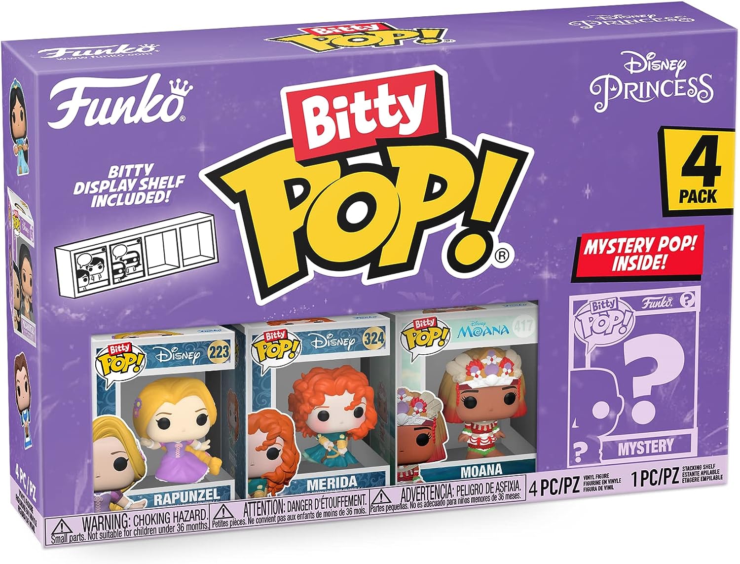 Buy Funko Pop Bitty Disney Disney Princesses Rapunzel 4pack | Yallatoys.com