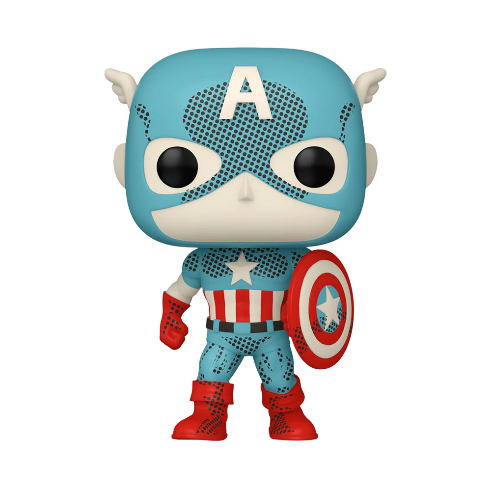 Buy Funko Pop Marvel D100 Retro Captain America | Yallatoys.com