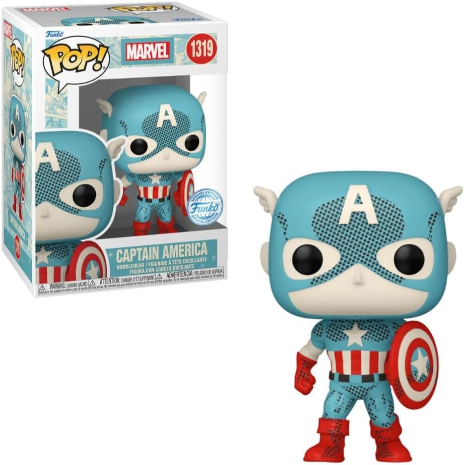 Buy Funko Pop Marvel D100 Retro Captain America | Yallatoys.com