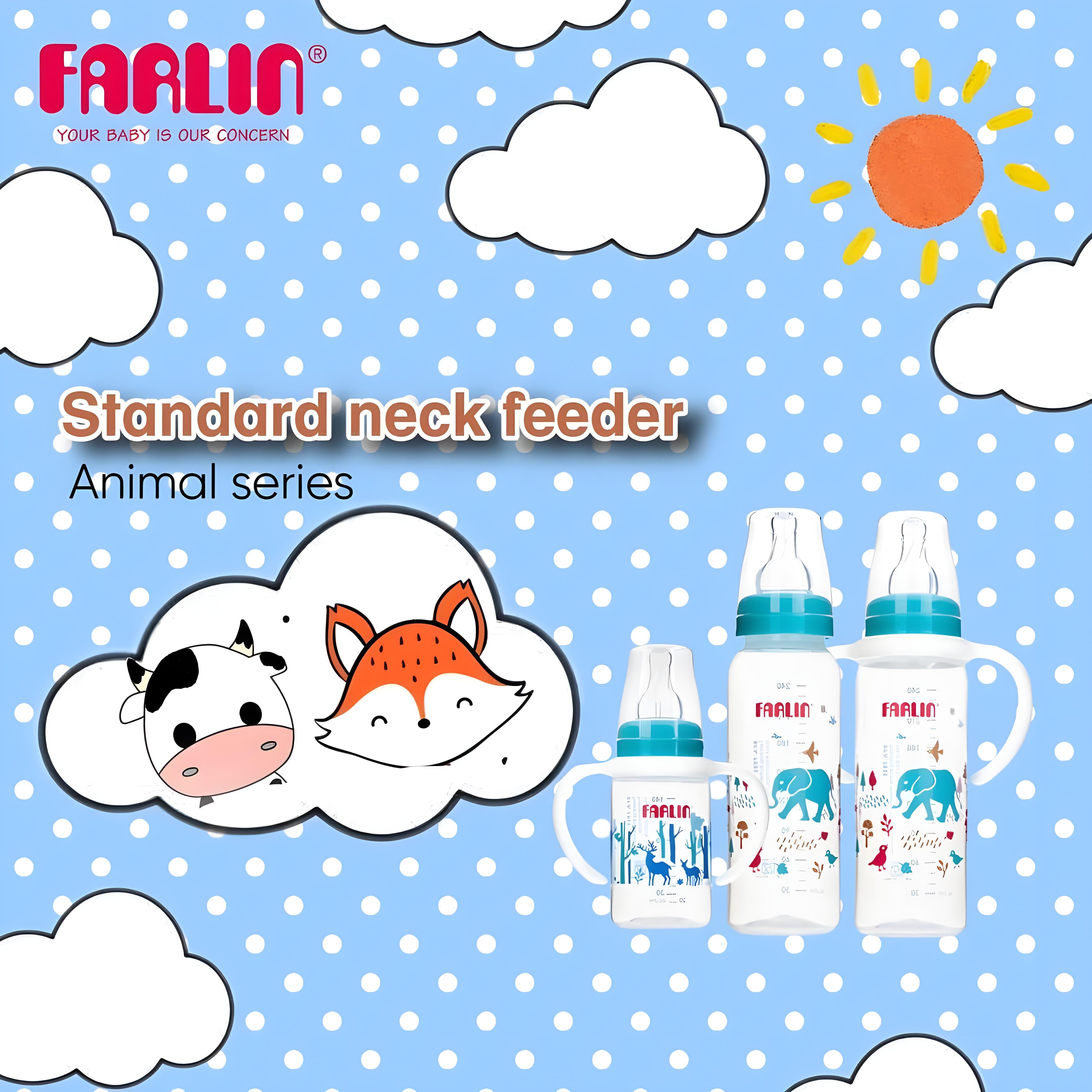 Farlin  Pp Standard Neck Feeder 140Ml With Handle B Farlin Yallatoys
