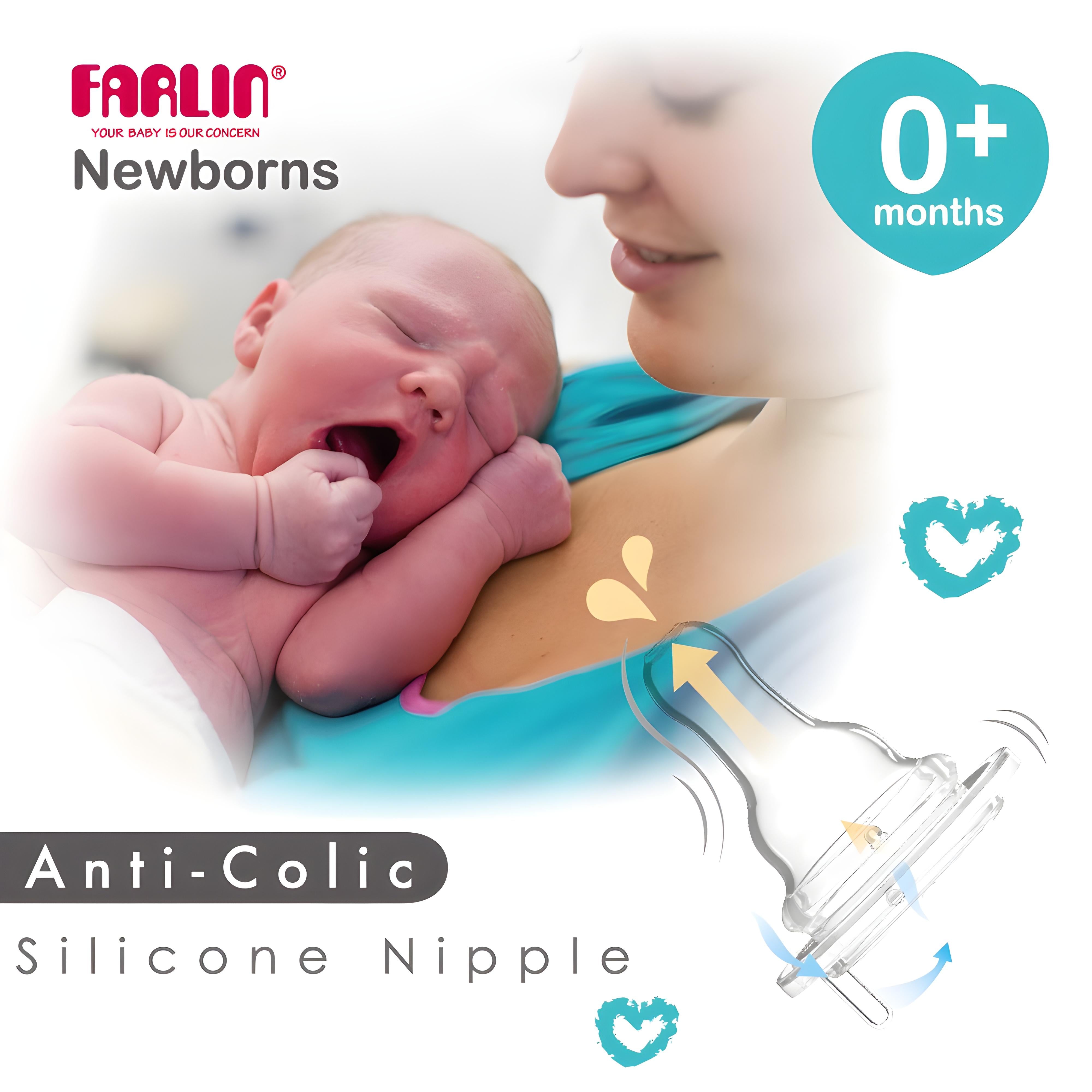 Farlin Anti-Colic Silicone Nipple-Standard Neck Medium Farlin Yallatoys