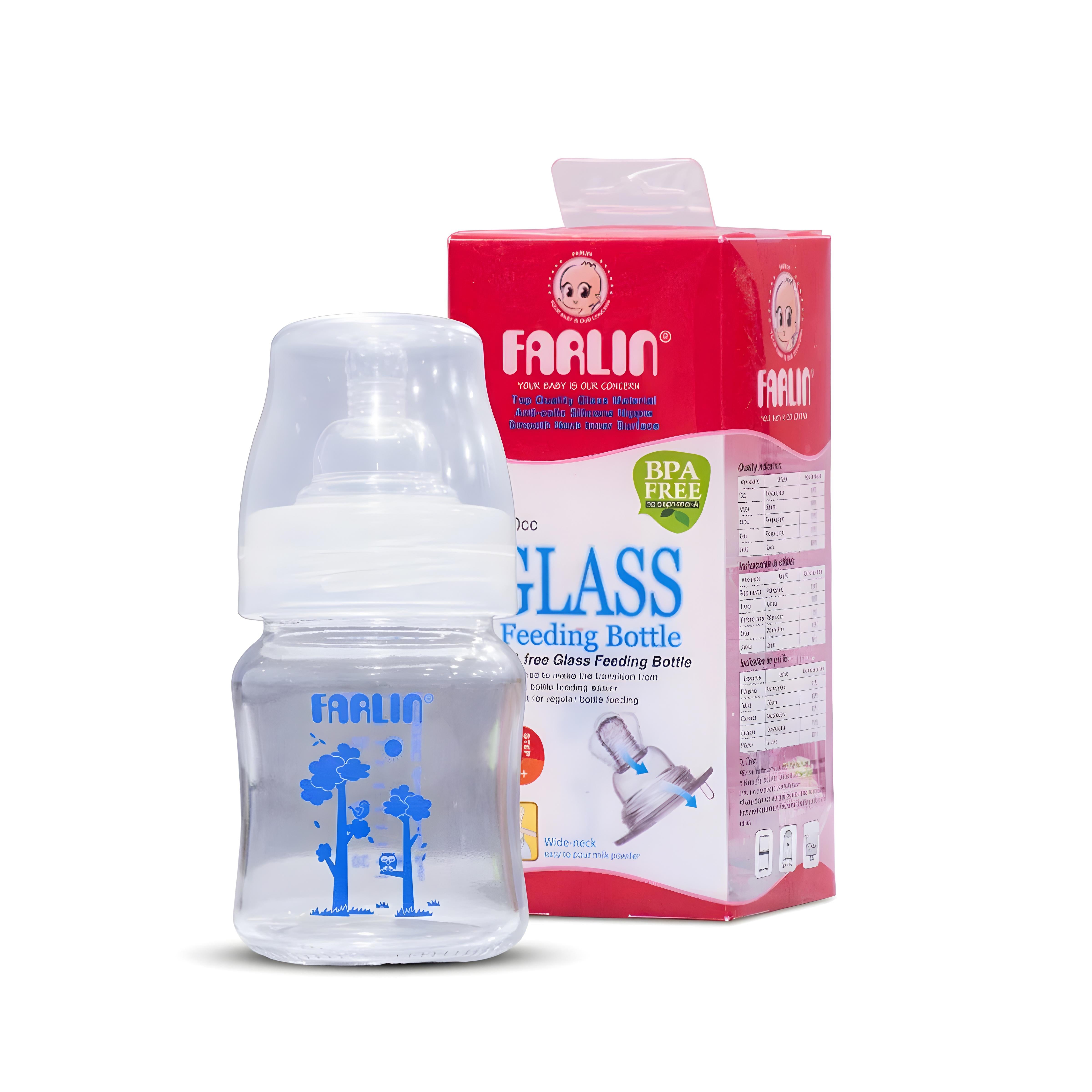Farlin Wide Neck Glass Feeder 150Ml Farlin Yallatoys