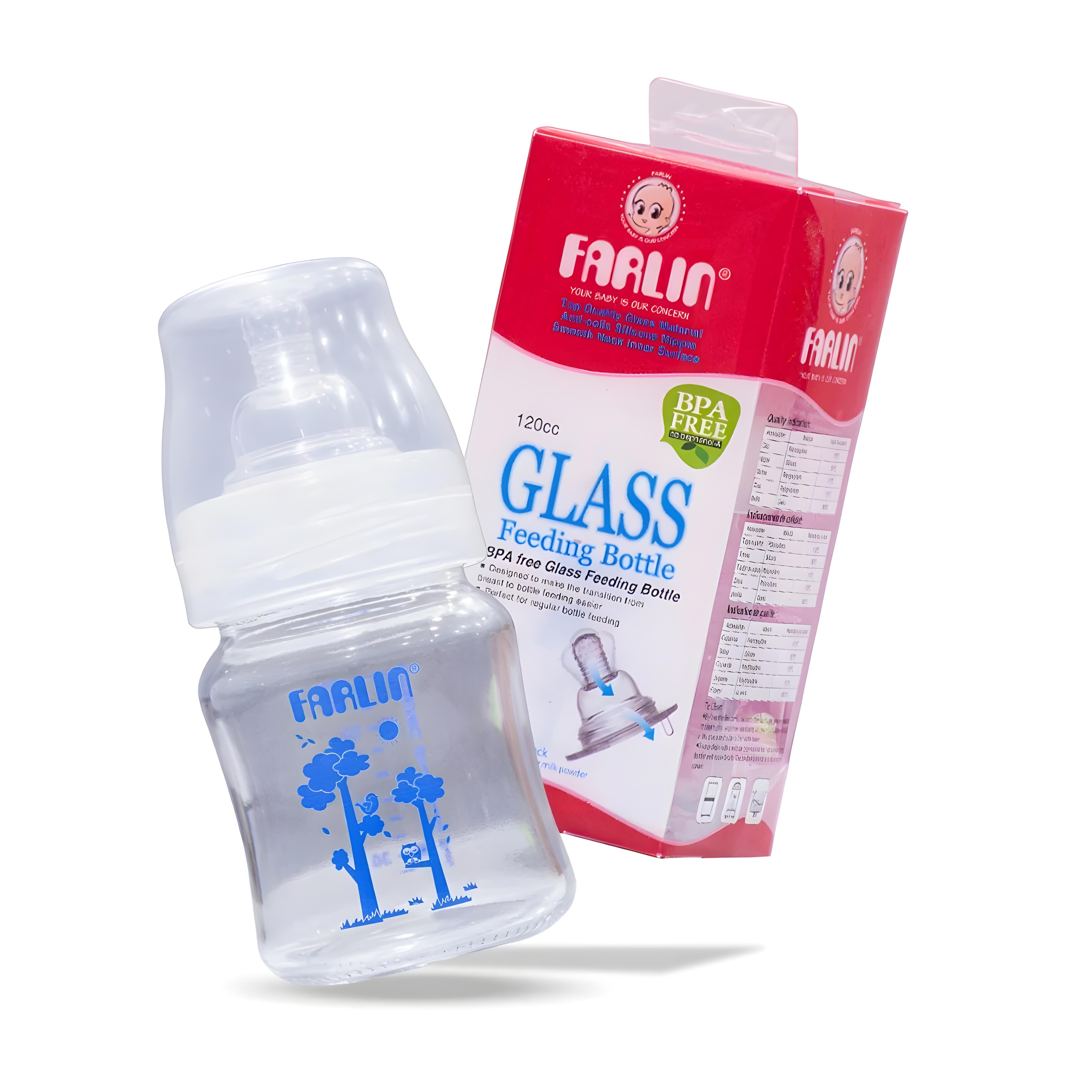 Farlin Wide Neck Glass Feeder 150Ml Farlin Yallatoys