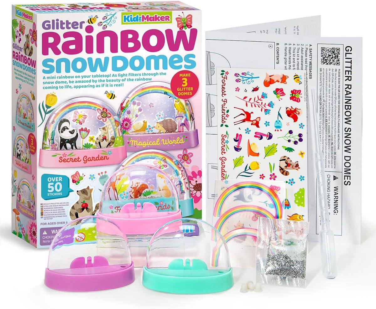Buy 4M KidzMaker Glitter Rainbow Snow Domes | Yallatoys.com