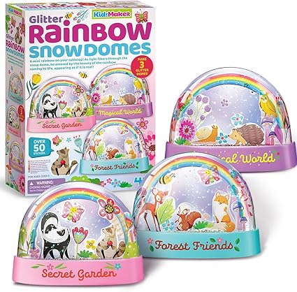 Buy 4M KidzMaker Glitter Rainbow Snow Domes | Yallatoys.com