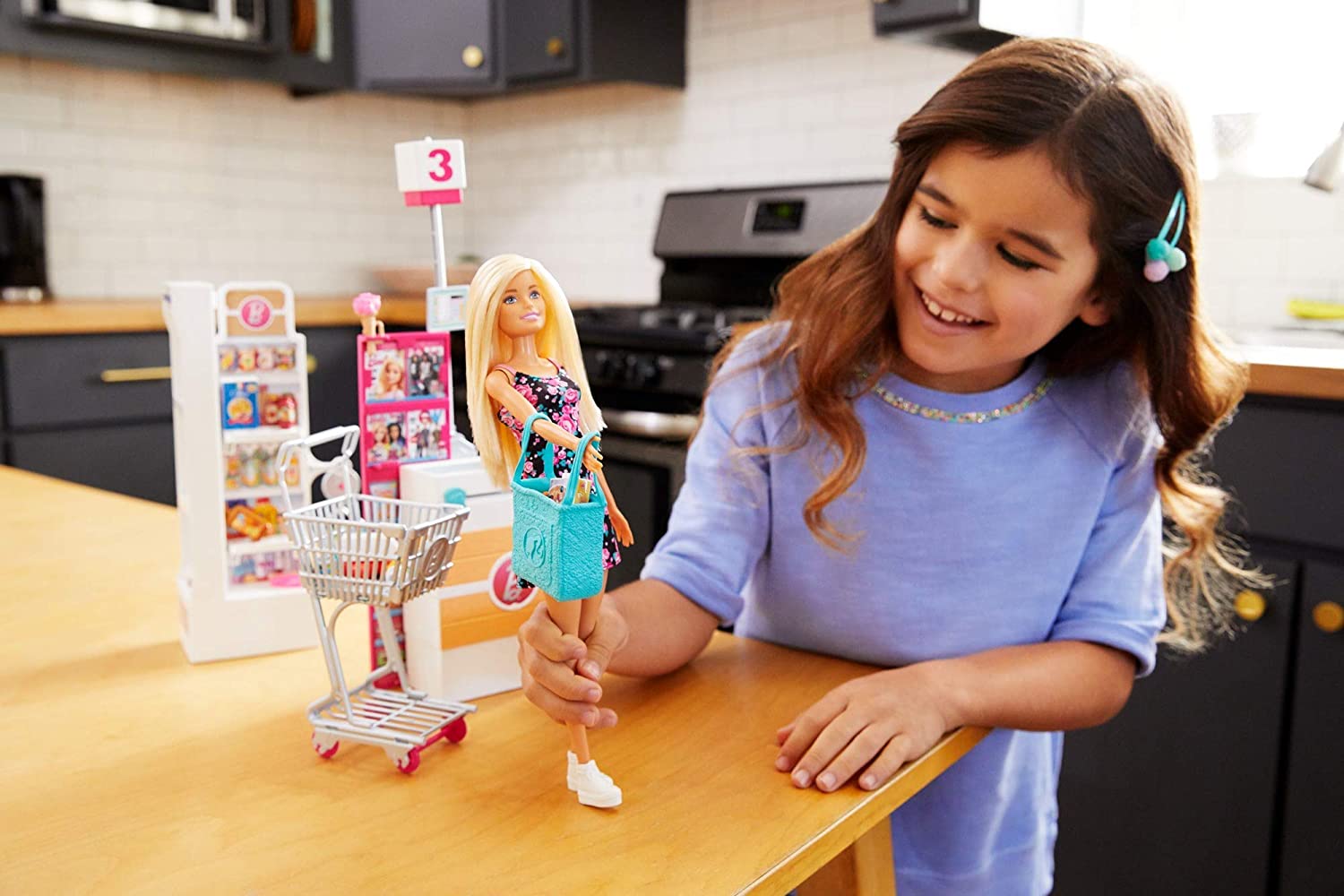 Buy Barbie Supermarket Playset With Doll And Accessories | Yallatoys.com