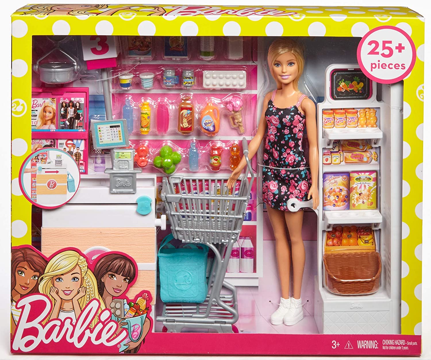 Buy Barbie Supermarket Playset With Doll And Accessories | Yallatoys.com
