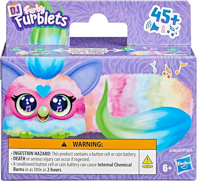 Buy Furby DJ Furblets Can Dee Swirl Mini Electronic Plush Toy | Yallatoys.com