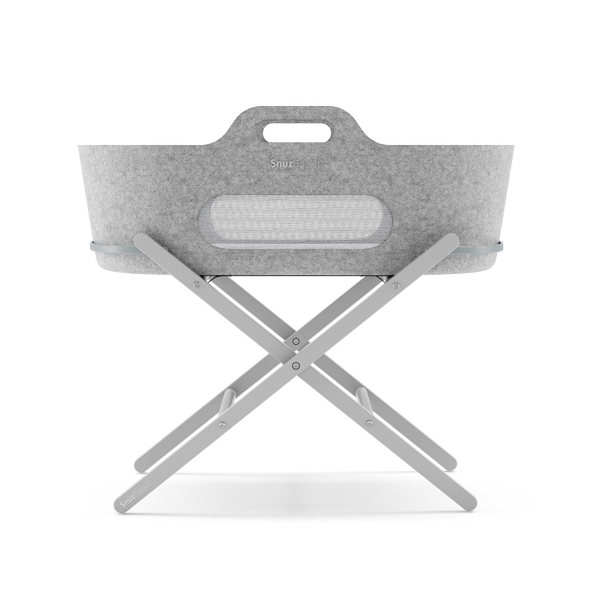 Snuz  Baskit Light Grey Moses Basket & Dove Grey Stand Set Snuz Yallatoys