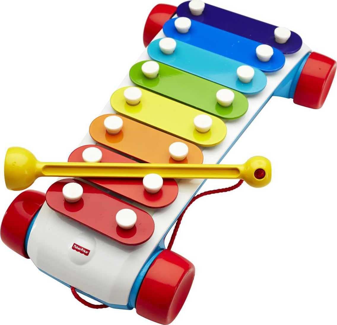 Buy Fisher Price Classic Xylophone Musical Instrument with Mallet and Rolling Wheels | Yallatoys.com