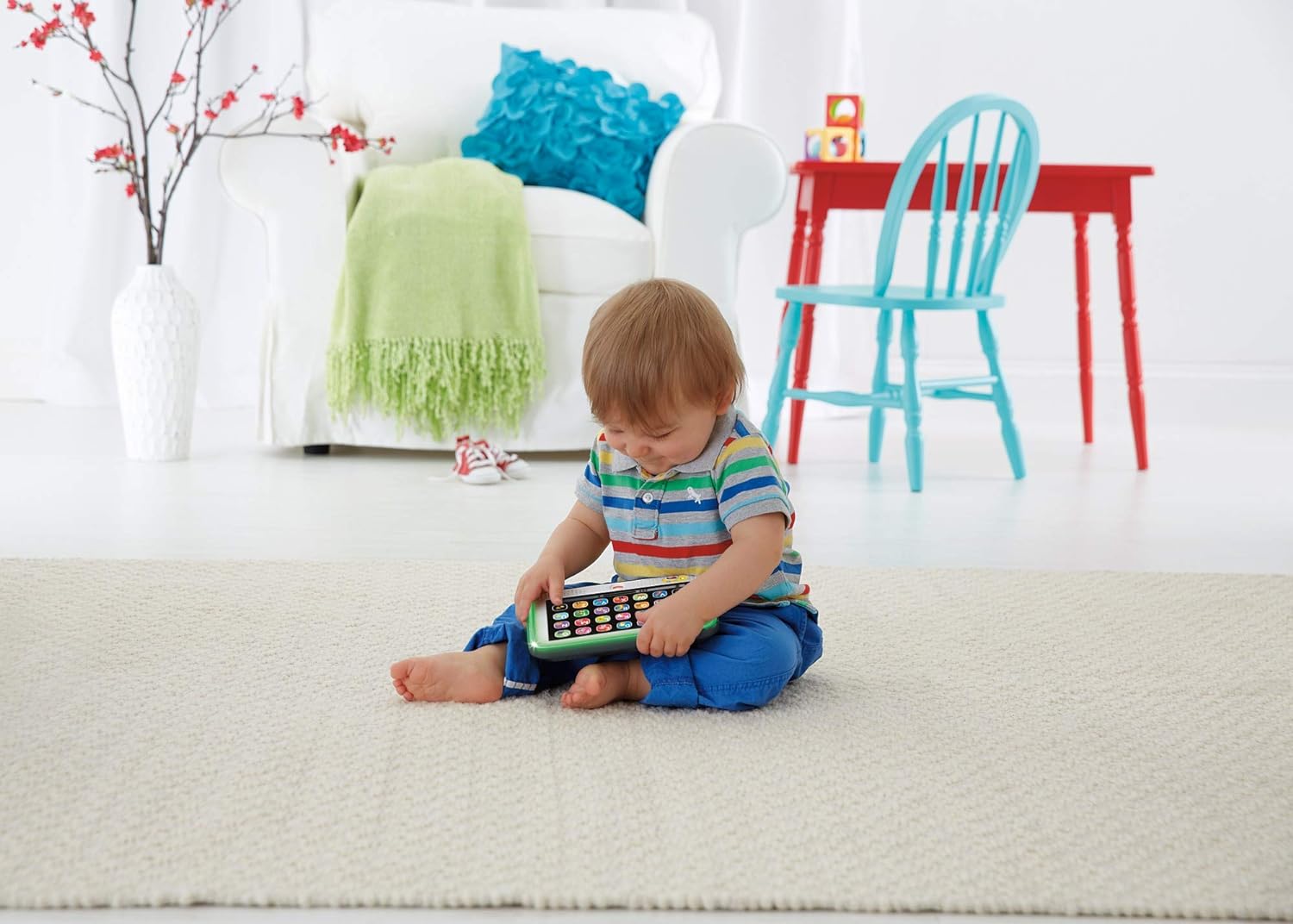 Buy Fisher Price Laugh & Learn Smart Stages Baby First Tablet Introduces Letters First Words Animals | Yallatoys.com