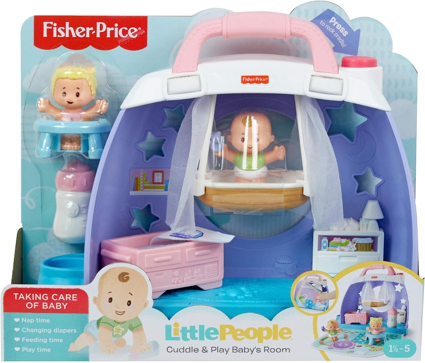 Buy Fisher Price Little People Toddler Playset Cuddle & Play Nursery | Yallatoys.com