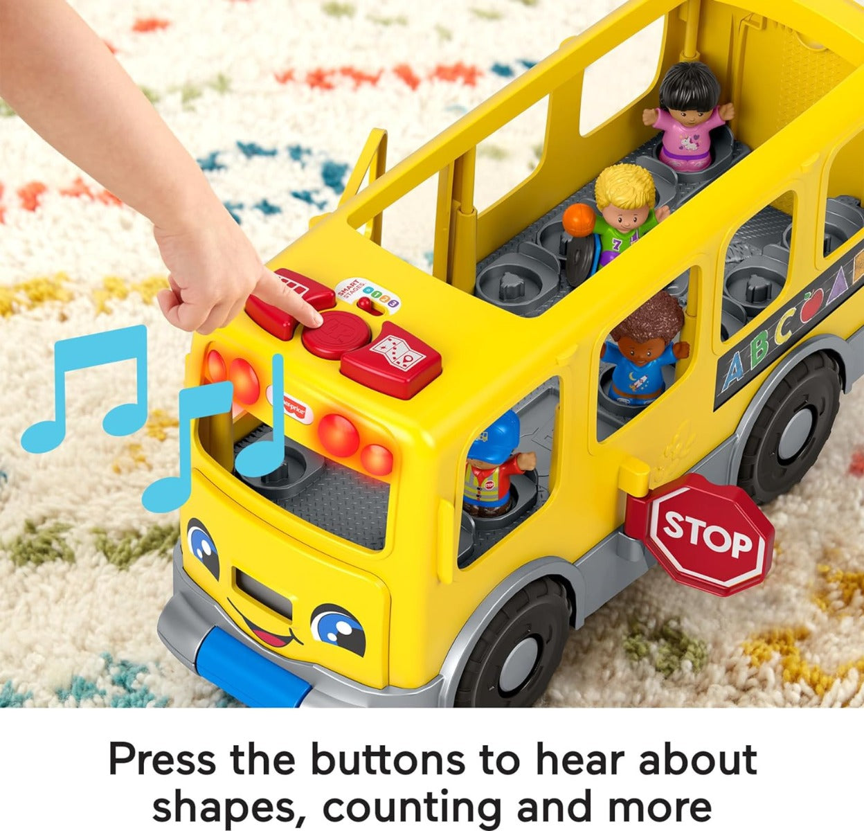 Buy Fisher Price Little People Big Yellow Bus Musical Push and Pull | Yallatoys.com