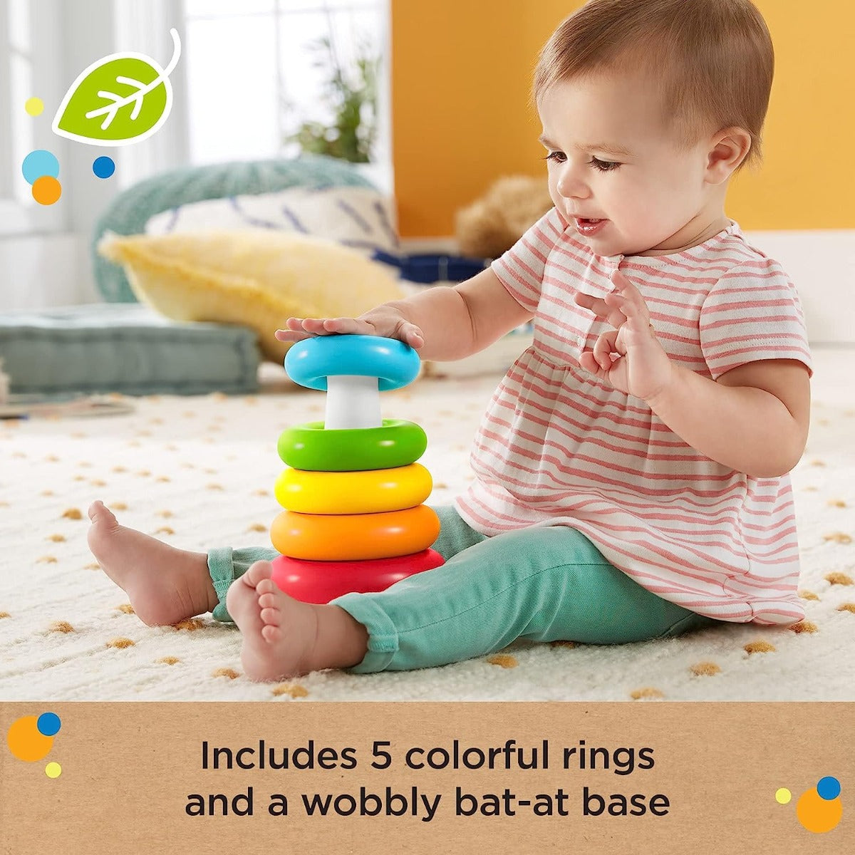 Buy Fisher Price Baby Stacking Toy Rock A Stack Rings | Yallatoys.com