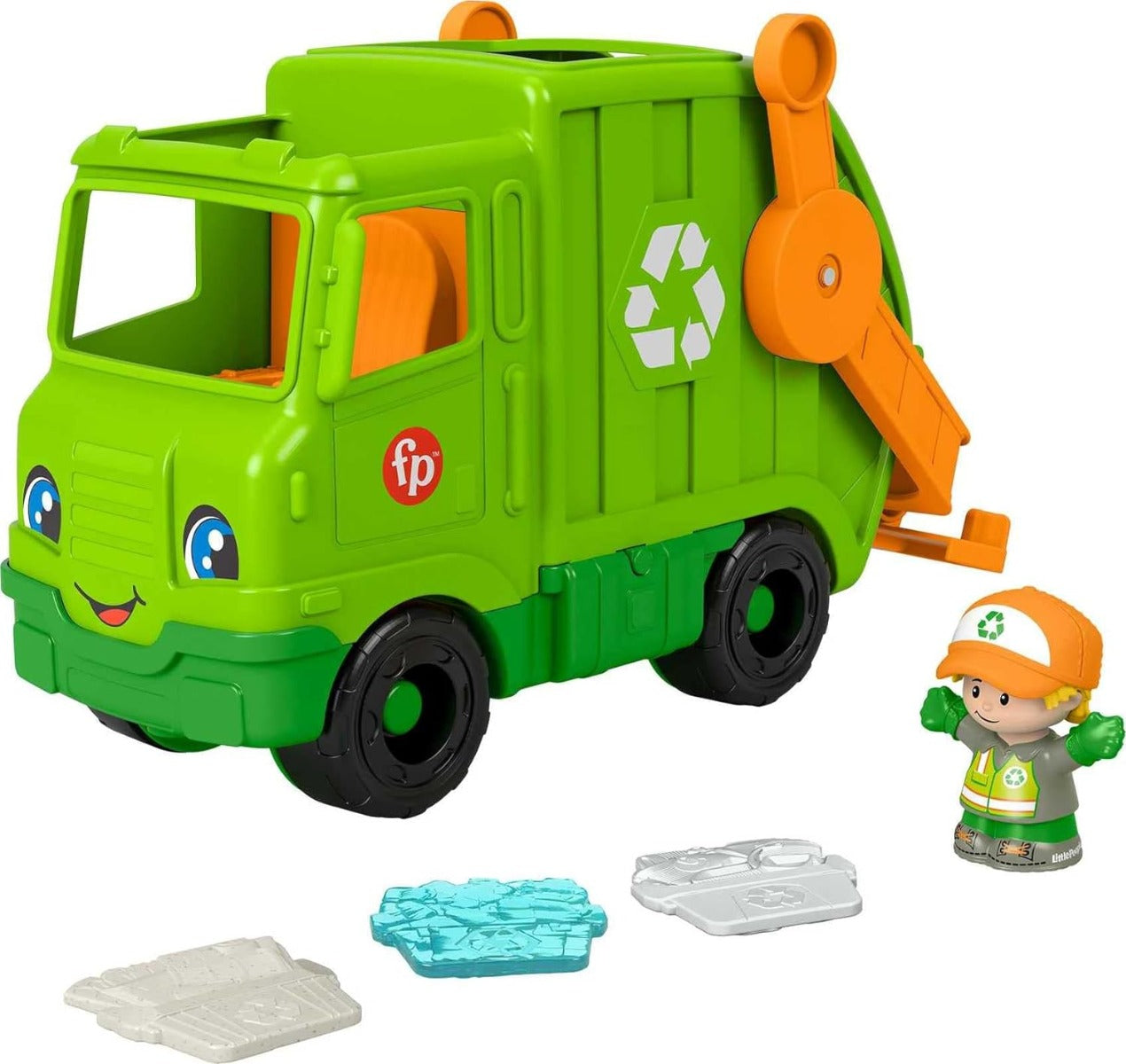 Buy Fisher Price Little People Musical Recycling Truck Garbage Vehicle with Figure | Yallatoys.com