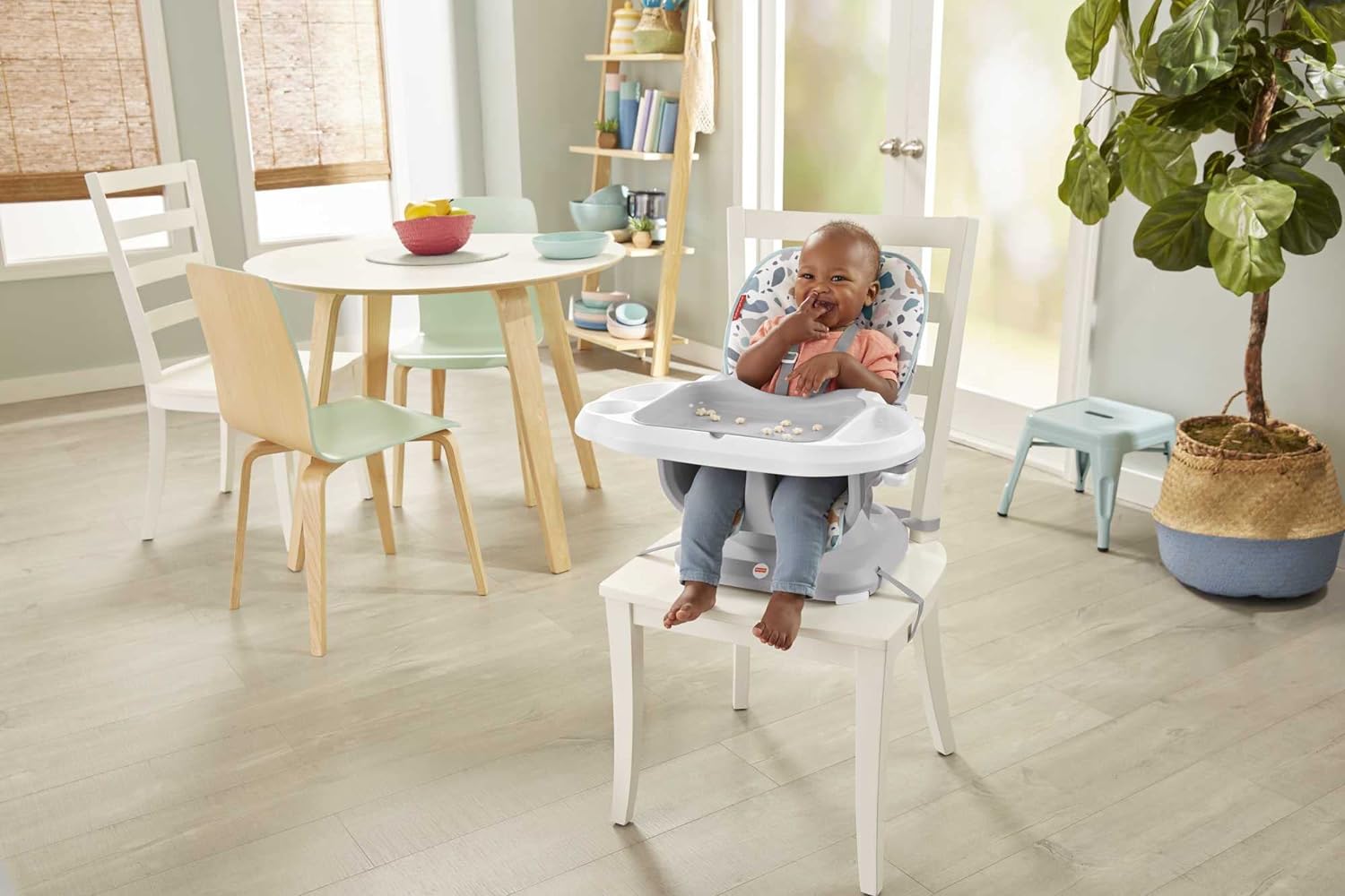 Fisher Price SpaceSaver High Chair Pacific Pebble Infant to Toddler Dining Chair Fisherprice Yallatoys