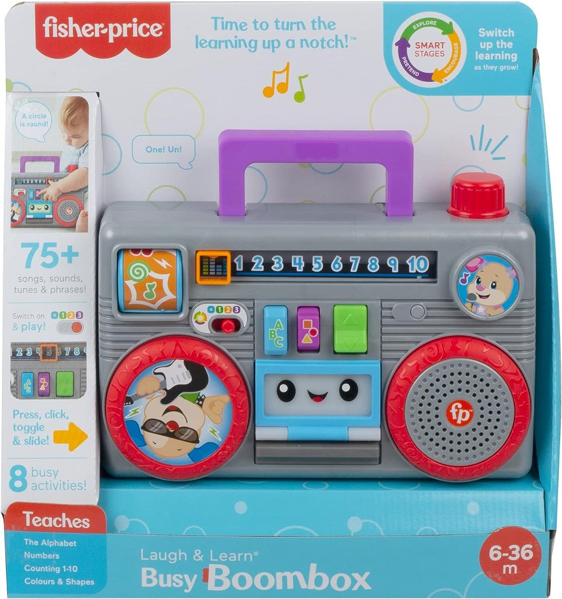 Buy Fisher Price Laugh & Learn Busy Boombox Infant Activity Toy English Edition | Yallatoys.com