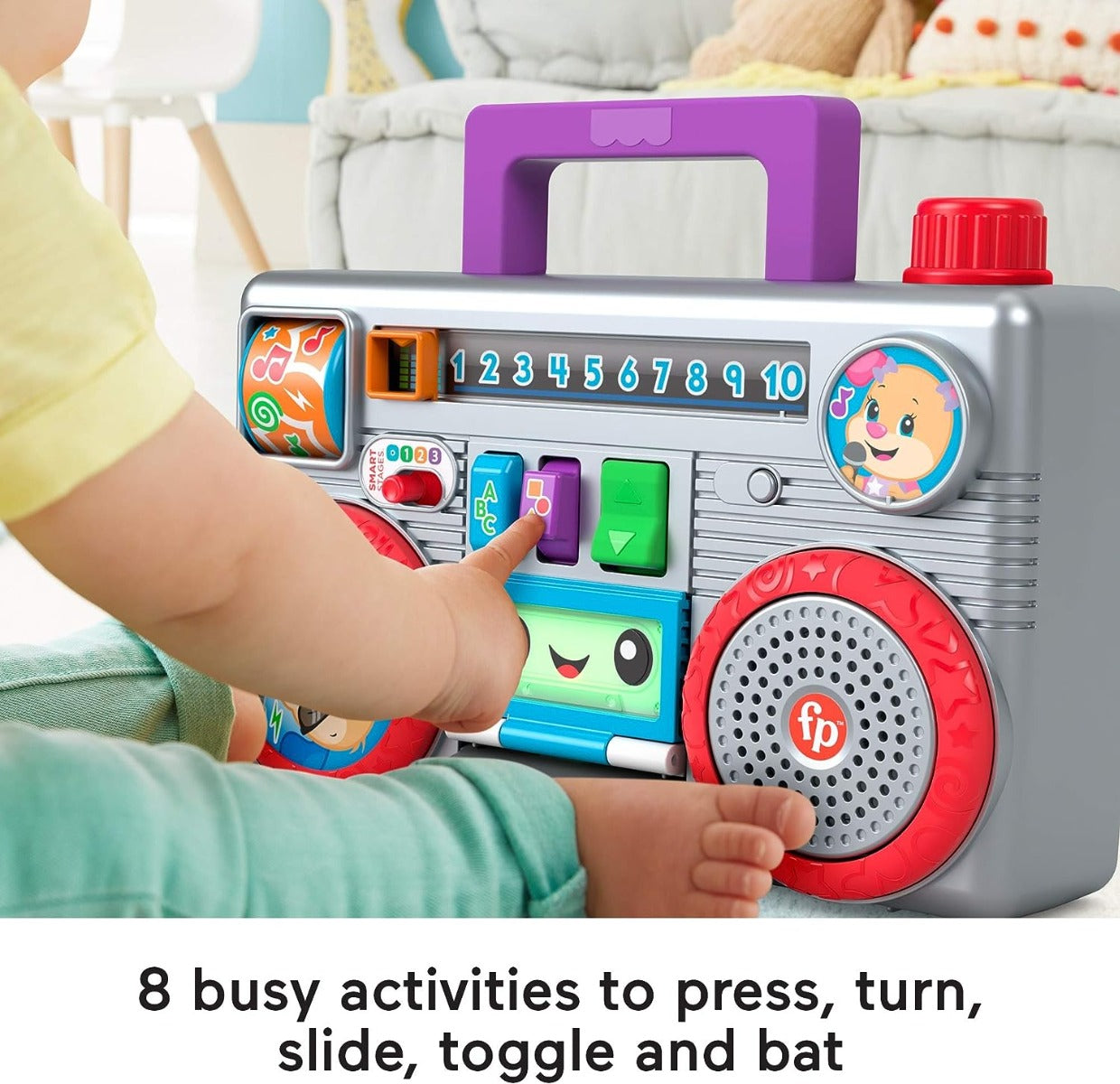 Buy Fisher Price Laugh & Learn Busy Boombox Infant Activity Toy English Edition | Yallatoys.com