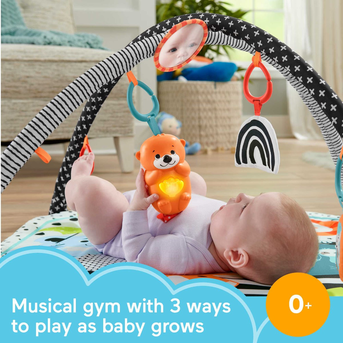 Fisher Price 3 in 1 Music Glow And Grow Gym Infant Playmat With Lights & Removable Toys Fisherprice Yallatoys