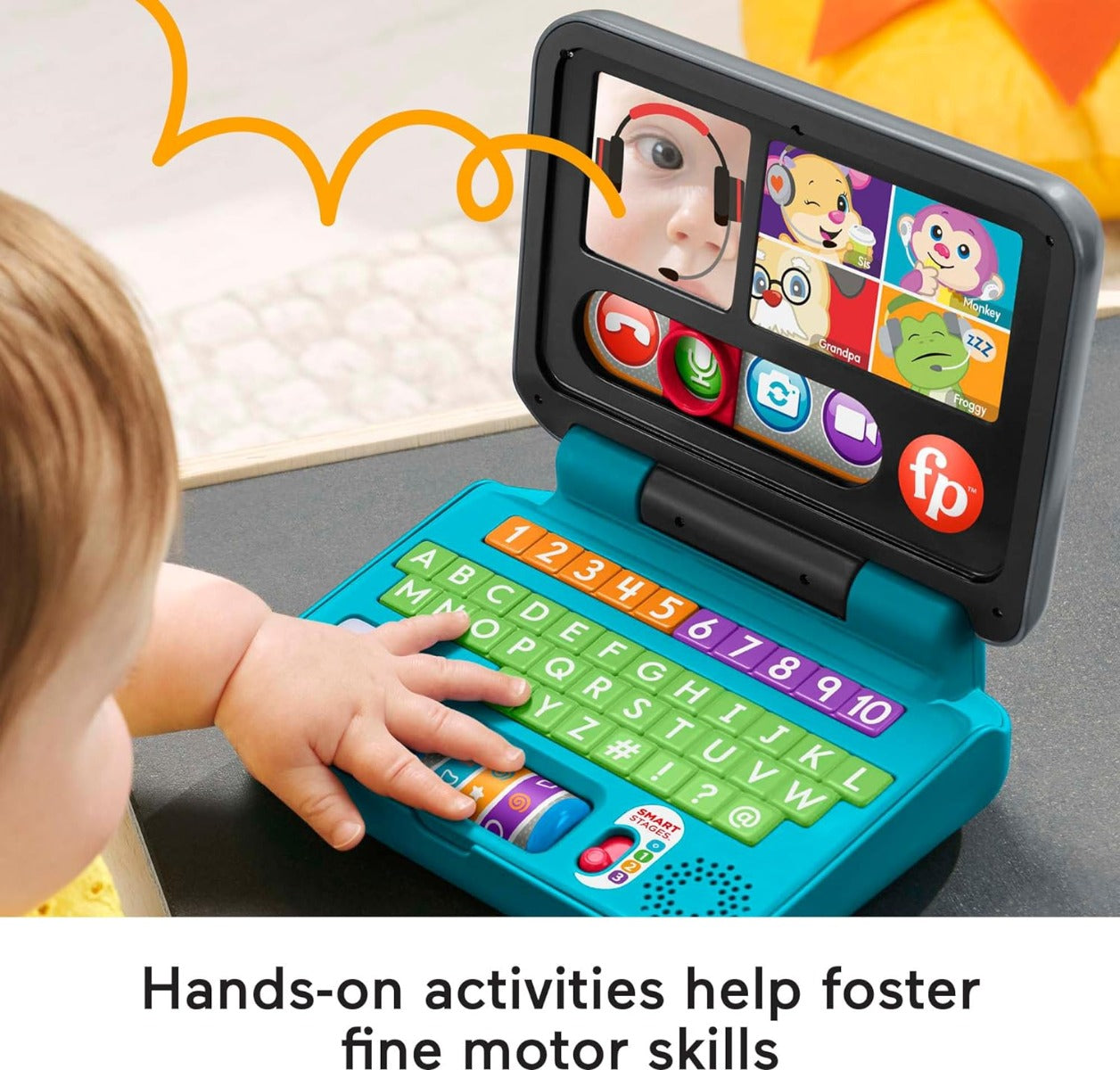 Buy Fisher Price Laugh & Learn Baby to Toddler Connect Laptop with Smart Stages | Yallatoys.com