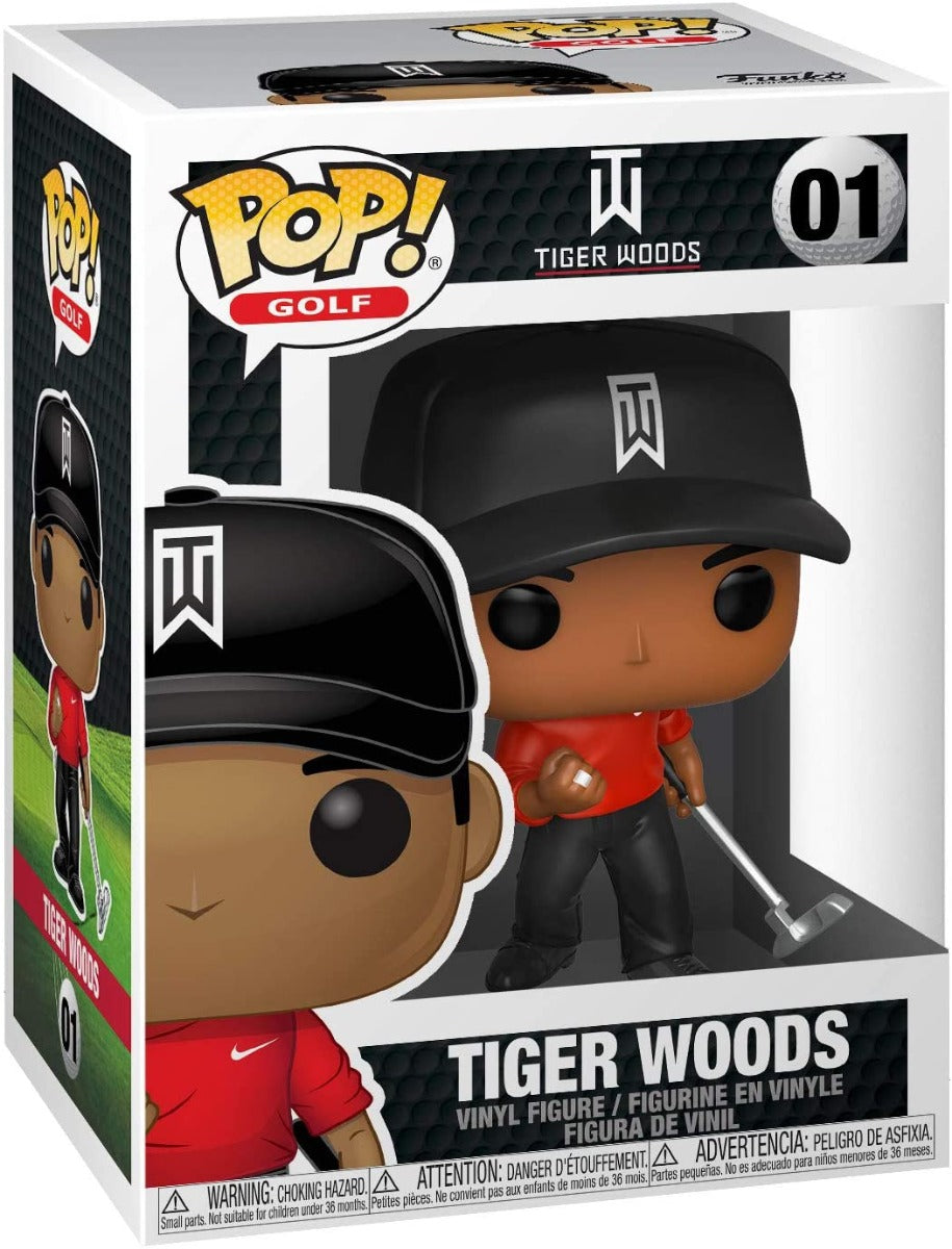 Buy Funko POP Sports Golf Tiger Woods Red Shirt Vinyl Figure | Yallatoys.com