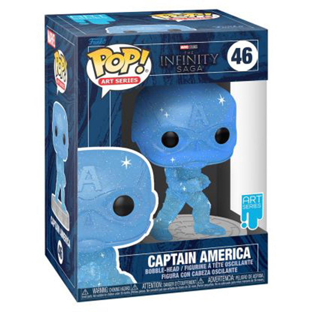 Buy Funko Avengers Infinity Saga Captain America Blue Artist Series Pop! Vinyl Figure | Yallatoys.com