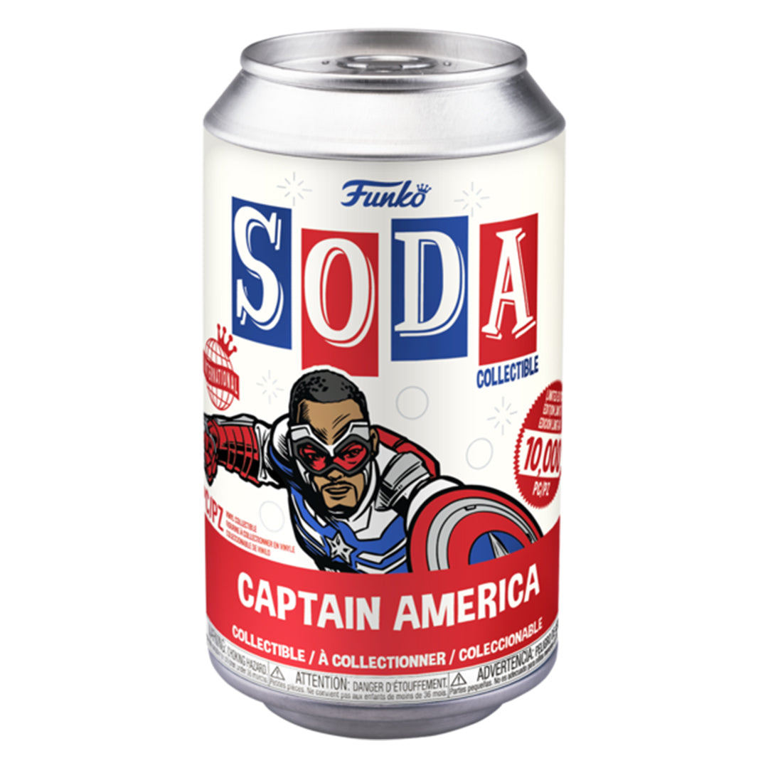 Buy Funko Soda Falcon & The Winter Soldier Captain America Figure in a Can | Yallatoys.com
