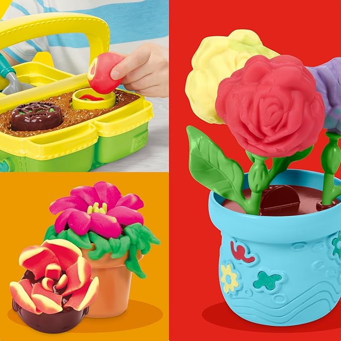 Buy Play doh blooming flower garden toy playset nature pretend play | Yallatoys.com