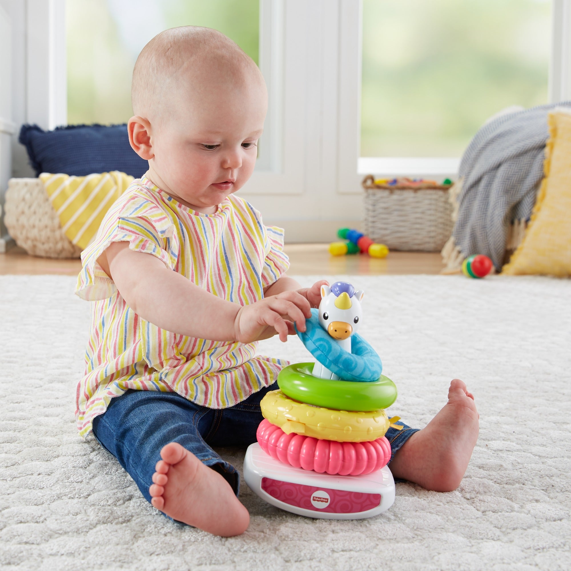 Buy Fisherprice Unicorn Rock A Stack | Yallatoys.com