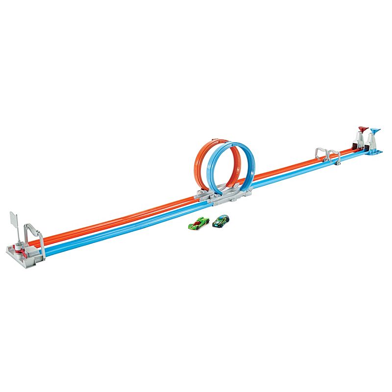 Buy Hot Wheels Double Loop Dash Drag Racing with 2 Vehicles Playset | Yallatoys.com