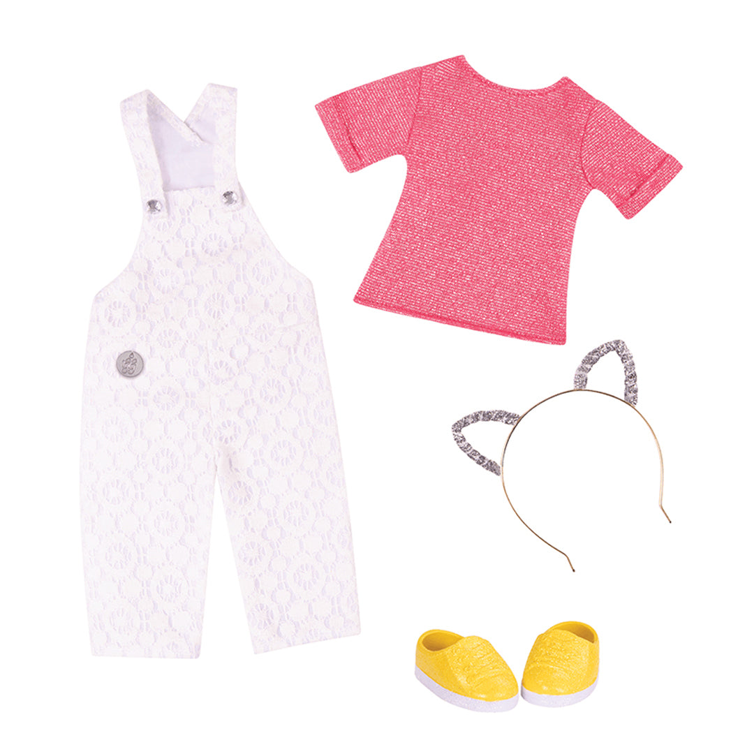 Buy Glitter Girl 14 Inches Doll Deluxe Lace Overalls Outfit | Yallatoys.com