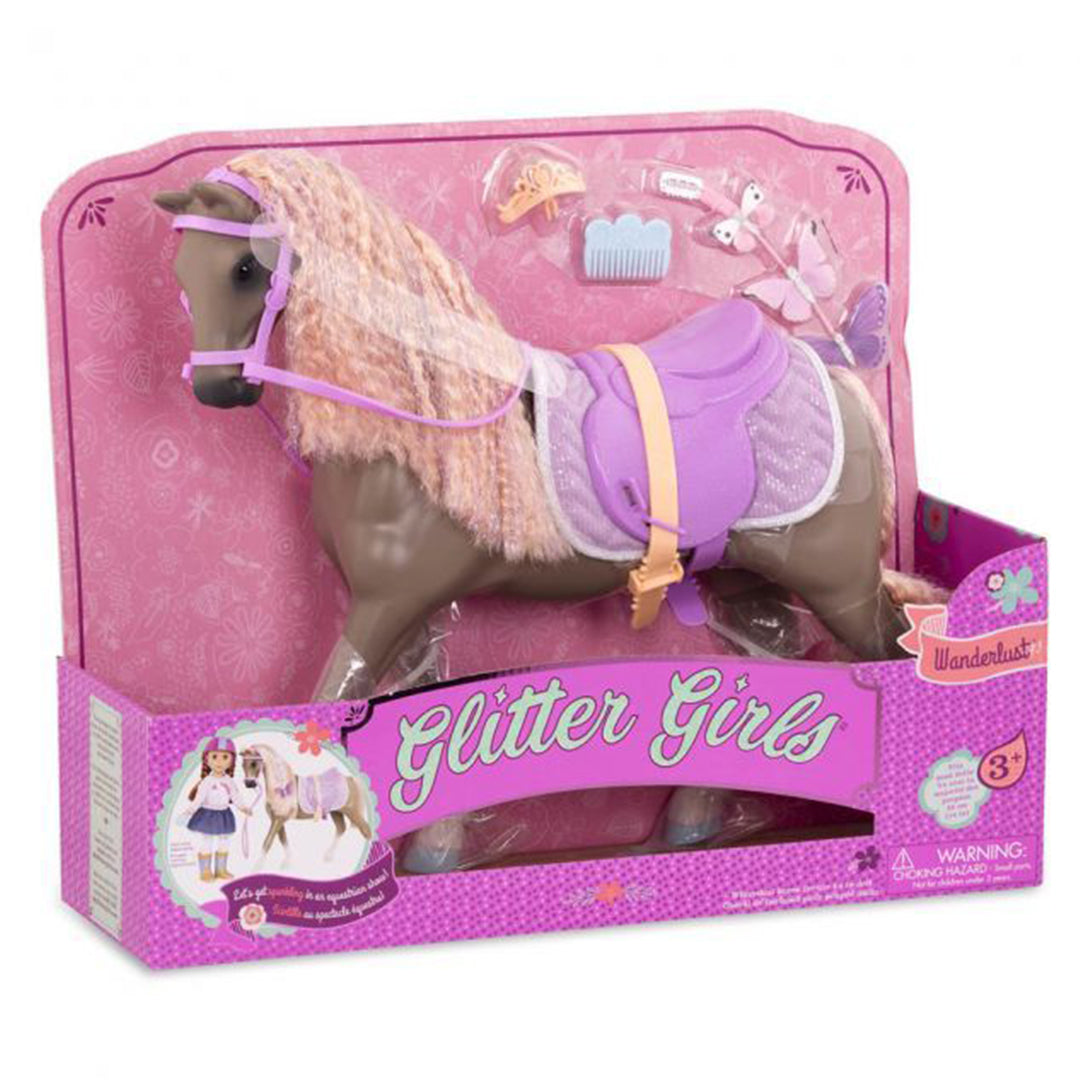 Buy Glitter Girl 14 Inches Glitter Horse withTiara Brown | Yallatoys.com