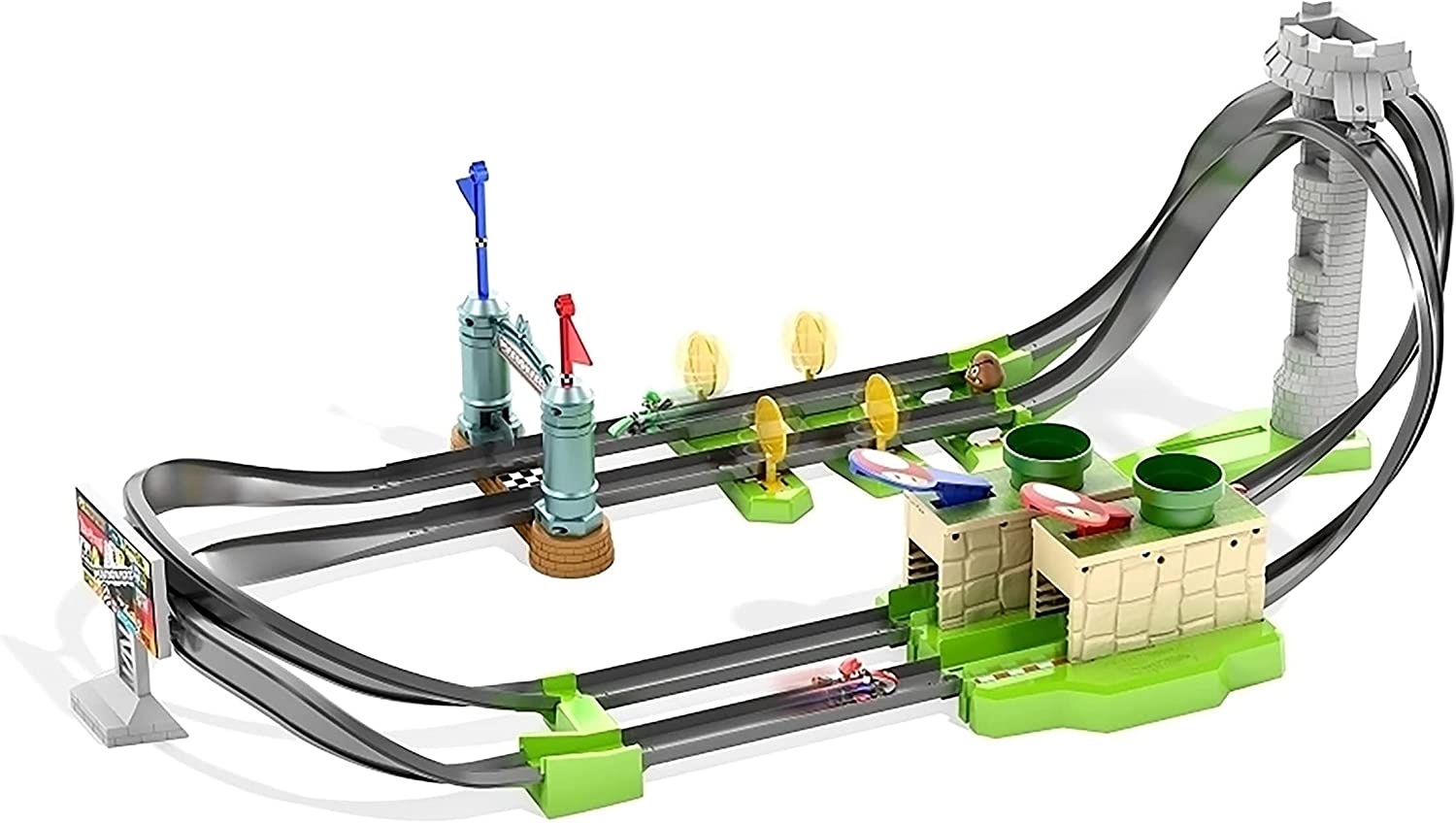 Buy Hot Wheels Mario Kart Circuit Lite Track Set with 1 Car | Yallatoys.com